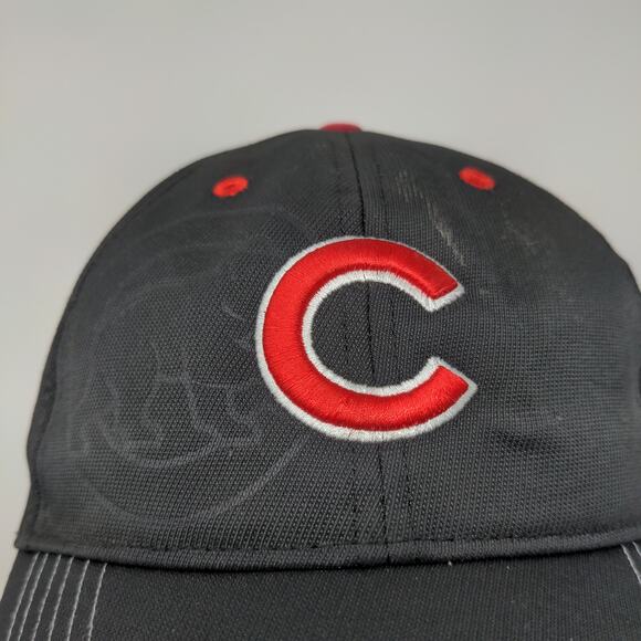 Fan Favorite MLB Chicago Cubs Strapback Hat Embroidered Logos Black Red OSFA - Picture 4 of 12